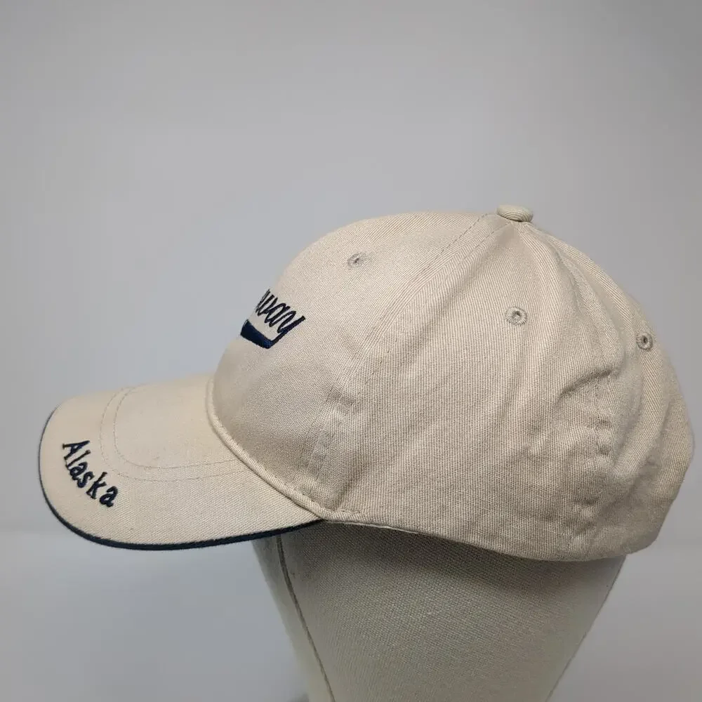 Skagway Alaska Strapback Hat Beige One Size Adjustable Embroidered - Picture 3 of 9